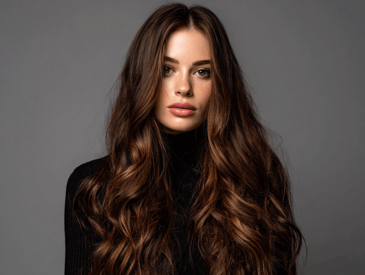 “Elegant long hairstyles for women 2025, straight, wavy, and layered long hair”