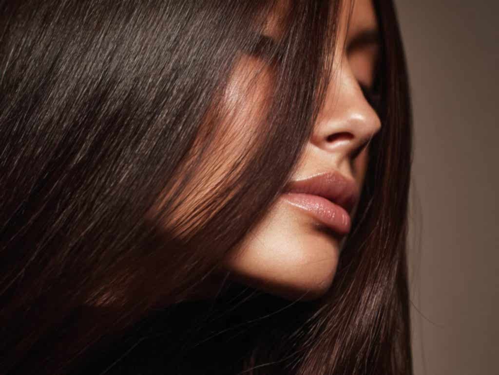 Keratin-treated shiny smooth hair for long-lasting results