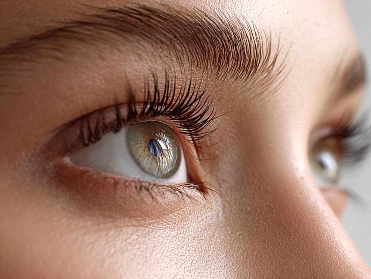 Lash lift results showing lifted, curled natural lashes after treatment