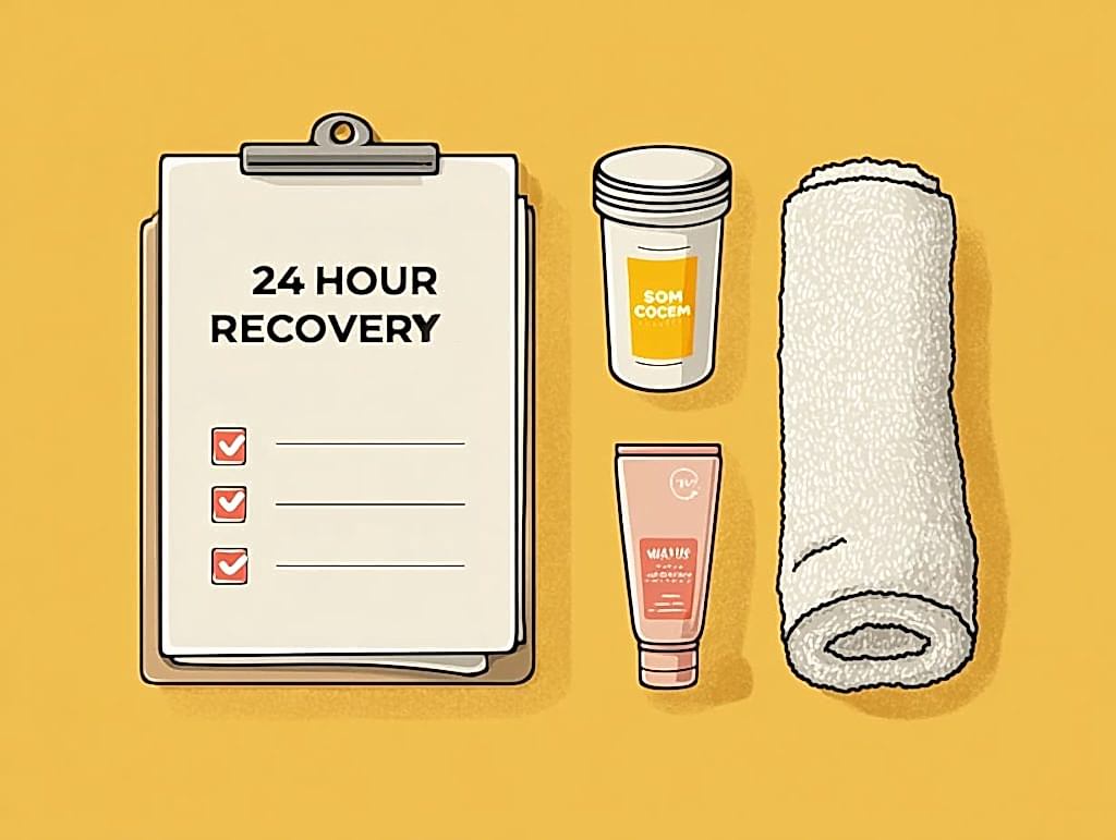 24–48 hour makeup aftercare checklist with gentle cleansing, hydration, and cooling tips