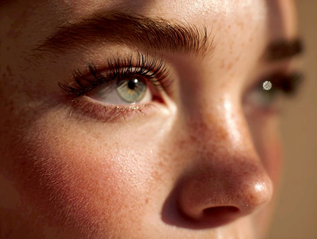 Eyelash extension aftercare guide with fresh, fluffy lash extensions