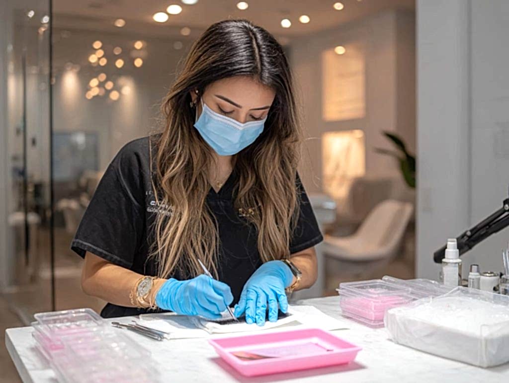 Lash extensions in Istanbul applied by certified lash artist with safety-first hygiene