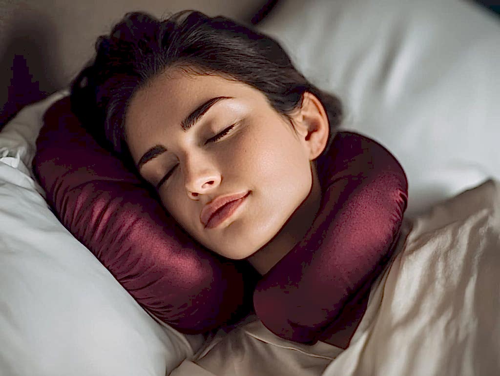 Sleeping on back with clean silk pillowcase to support microblading healing process and reduce friction